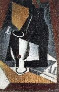 Bottle Cup and newspaper Juan Gris